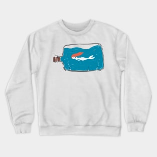 Little mermaid in a bottle Crewneck Sweatshirt